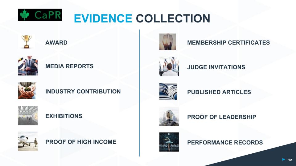 Các loại bằng chứng cần thu thập cho Định cư Mỹ EB-1A