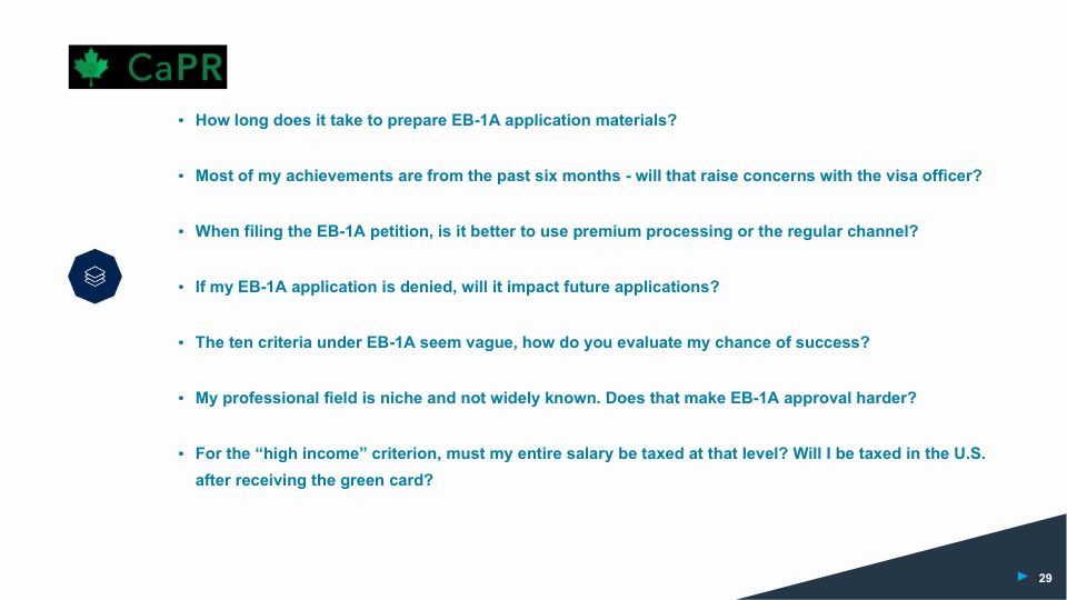 Hỏi đáp thường gặp về Định cư Mỹ EB-1A