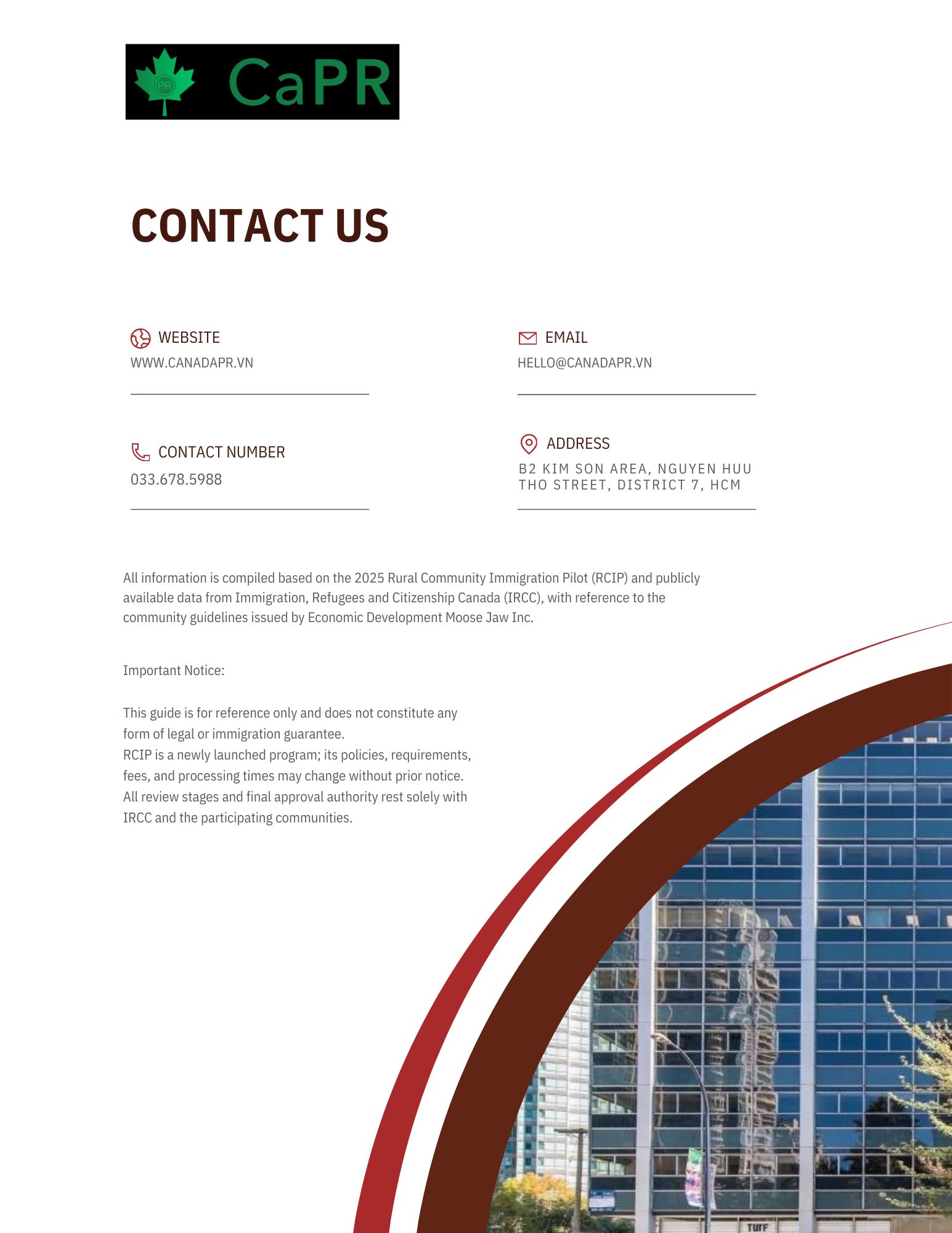 Kết luận 15Cách định cư Canada theo chương trình RCIP Moose Jawjpg