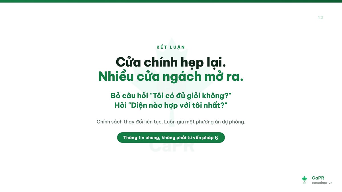 Kết luận về chính sách định cư Canada 2026