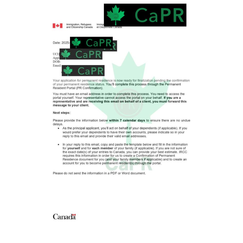 Thư mời hoàn tất thủ tục thường trú nhân, chặng cuối của gia đình định cư Canada cùng các con