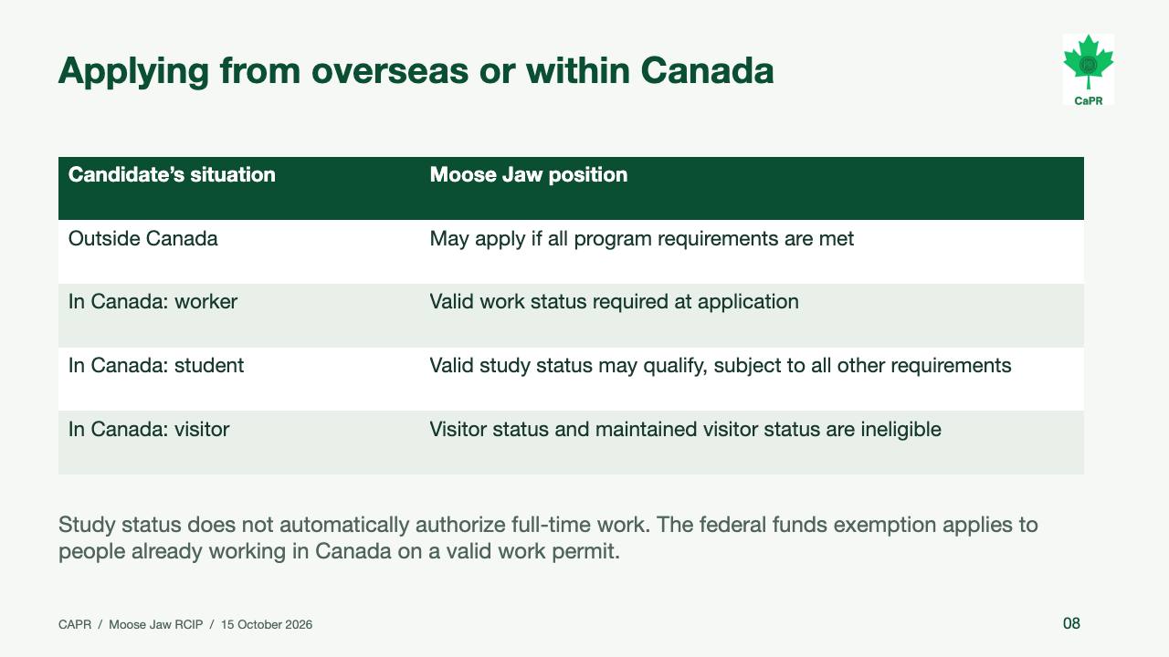 Slide 8 - Nộp từ ngoài Canada hay trong Canada