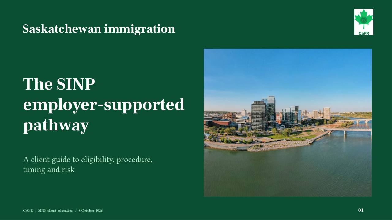 Slide 1 - SINP employer-supported pathway, tài liệu CAPR