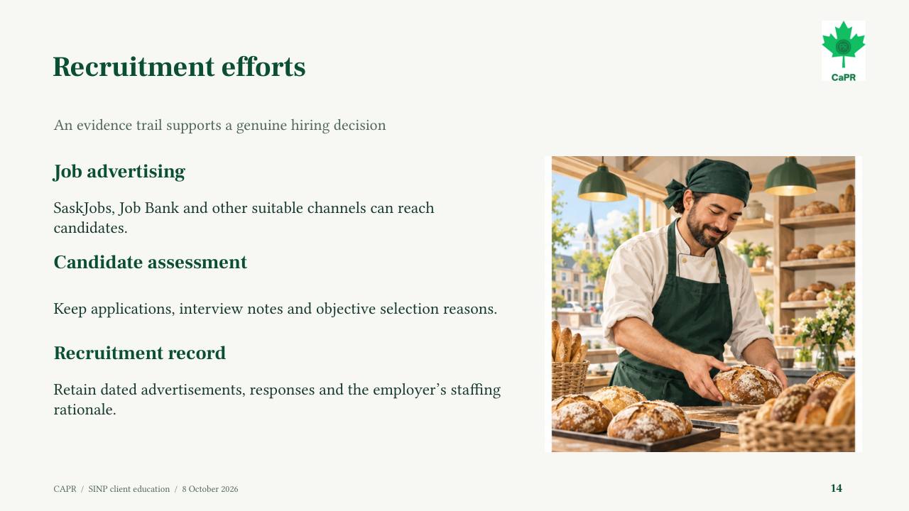 Slide 14 - Bằng chứng nỗ lực tuyển dụng